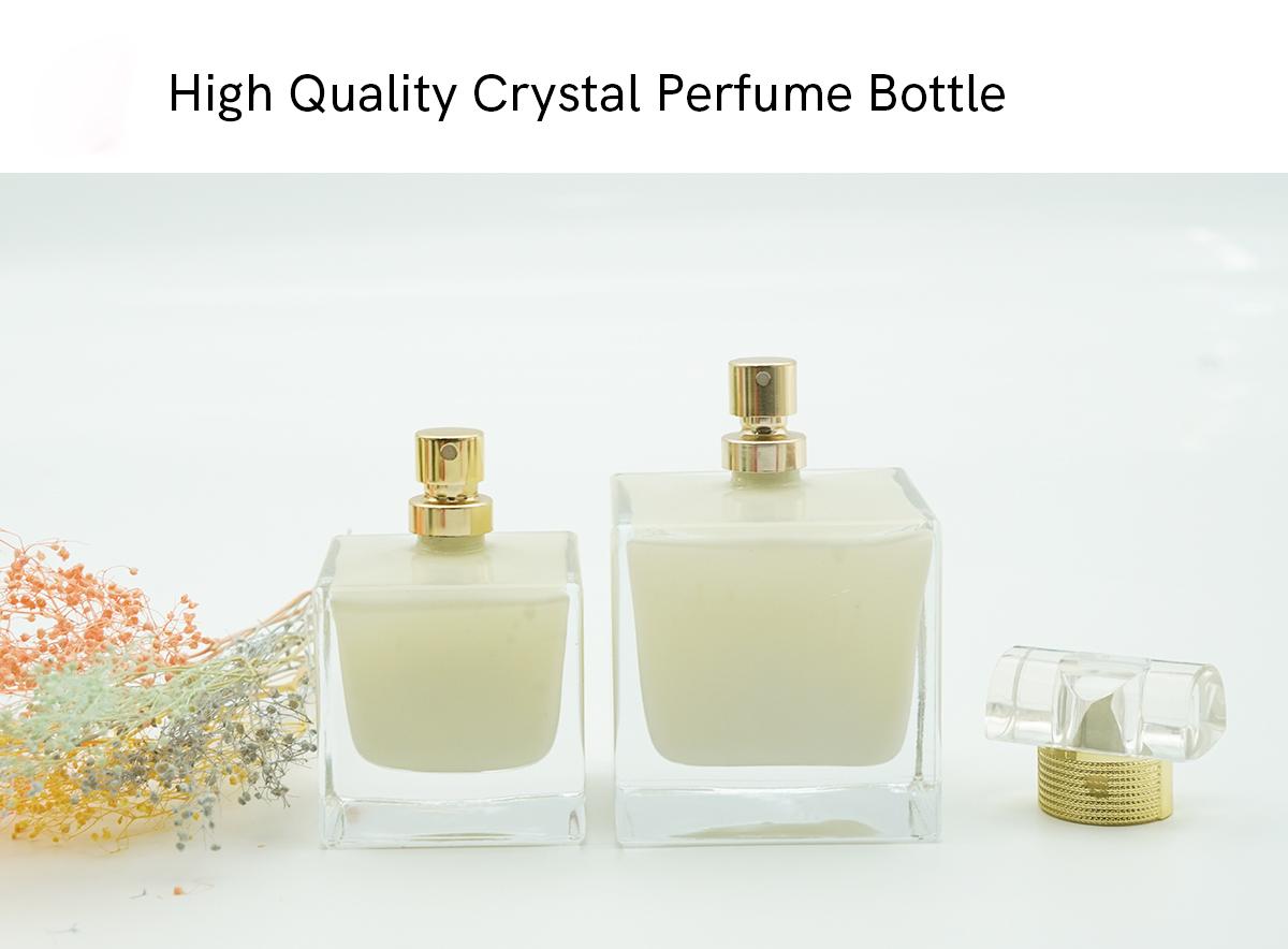 50ml and100ml Cube Square Glass Perfume Bottles Thick Glass - HARDERSON